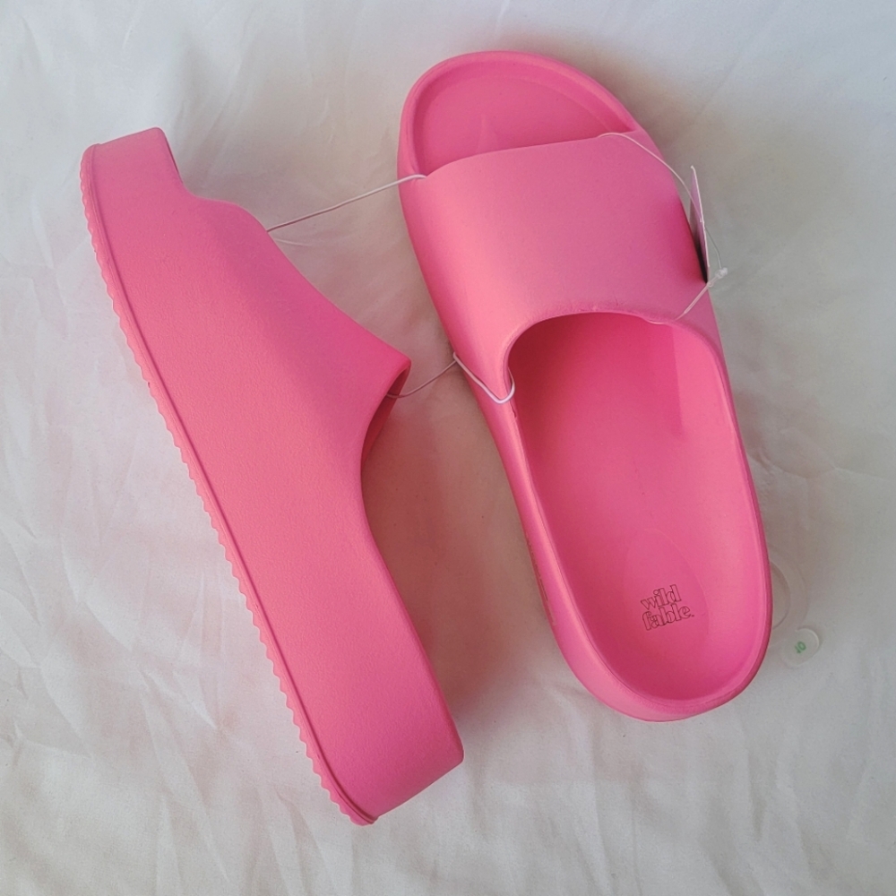 Wild Fable Izzy Platform Slide Sandals | Pink